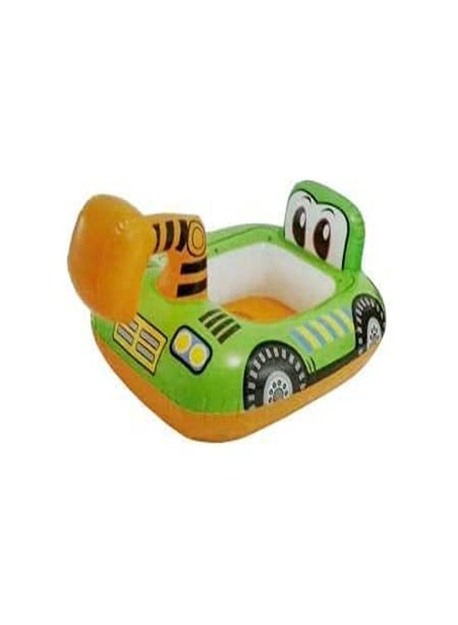 STACKRAID Vehicle Fire Engine Shape Sit Pool Float Tube Boat Beach Water Swimming Pool Tube Inflatable Kiddie Swim Water Ring Swimming Tube Ring for Kids (Bulldozer Swim Tube) - Image 2